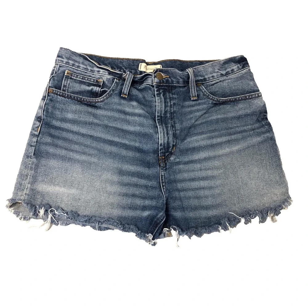 Madewell The Perfect Jean Short Womens 31 12 Cutoff Denim High Rise Festival